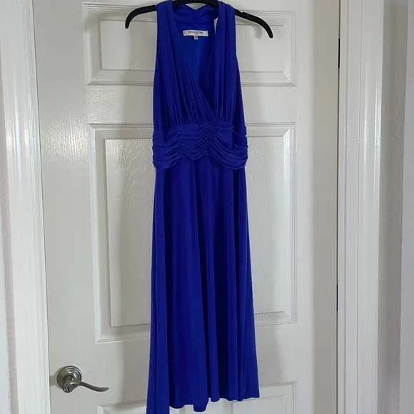Evan Picone | Dresses | Royal Blue Dress V Neck No Sleevesthe Kate  Middleton Engagement Dress Like New